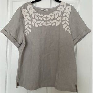 Madewell Ivy Leaf Embroidered Top
